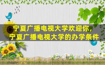 宁夏广播电视大学欢迎你，宁夏广播电视大学的办学条件插图