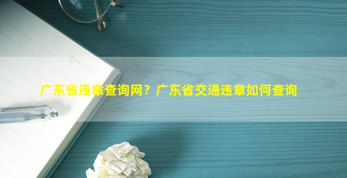 广东省违章查询网？广东省交通违章如何查询