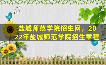 盐城师范学院招生网，2022年盐城师范学院招生章程