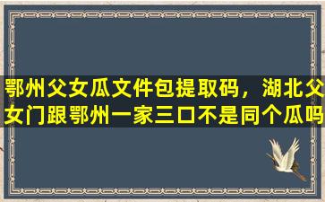 鄂州父女瓜文件包提取码，湖北父女门跟鄂州一家三口不是同个瓜吗